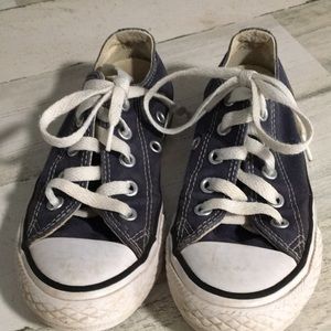 Converse All Stars youth blue-gray with white lace up sneakers size 11.5 childs